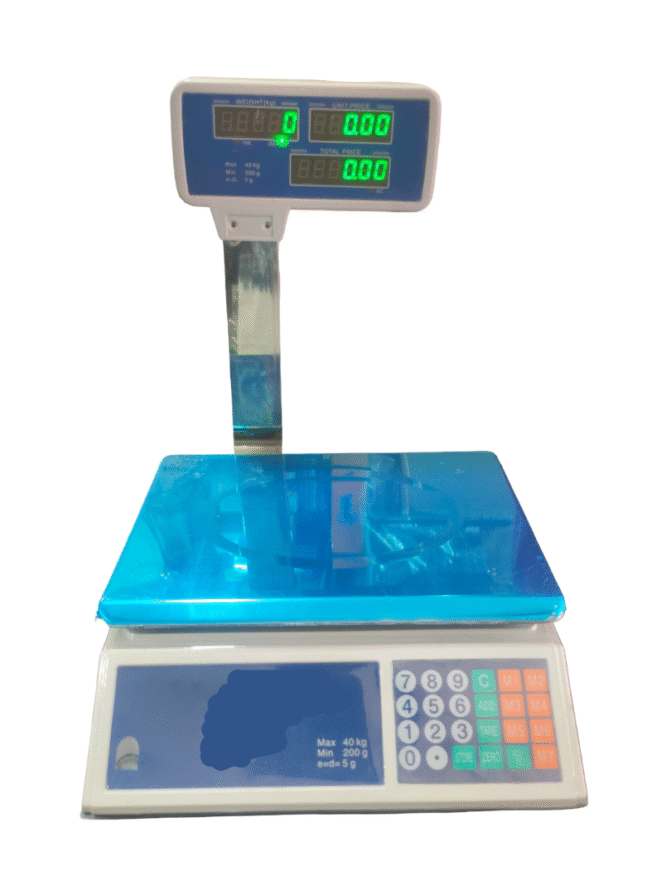 Price Computing Tabletop Scale With rate, Weight, Amount and Pole Display